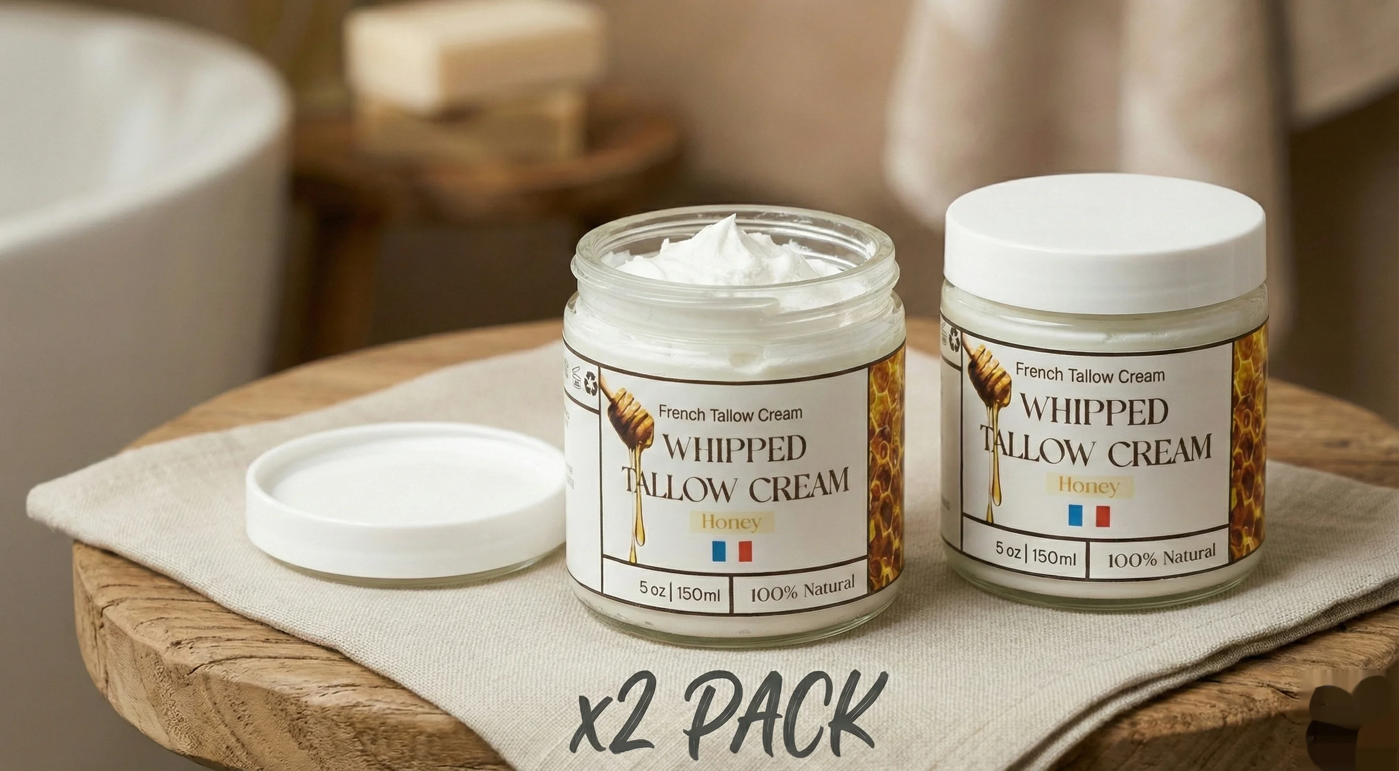 Honey whipped tallow balm