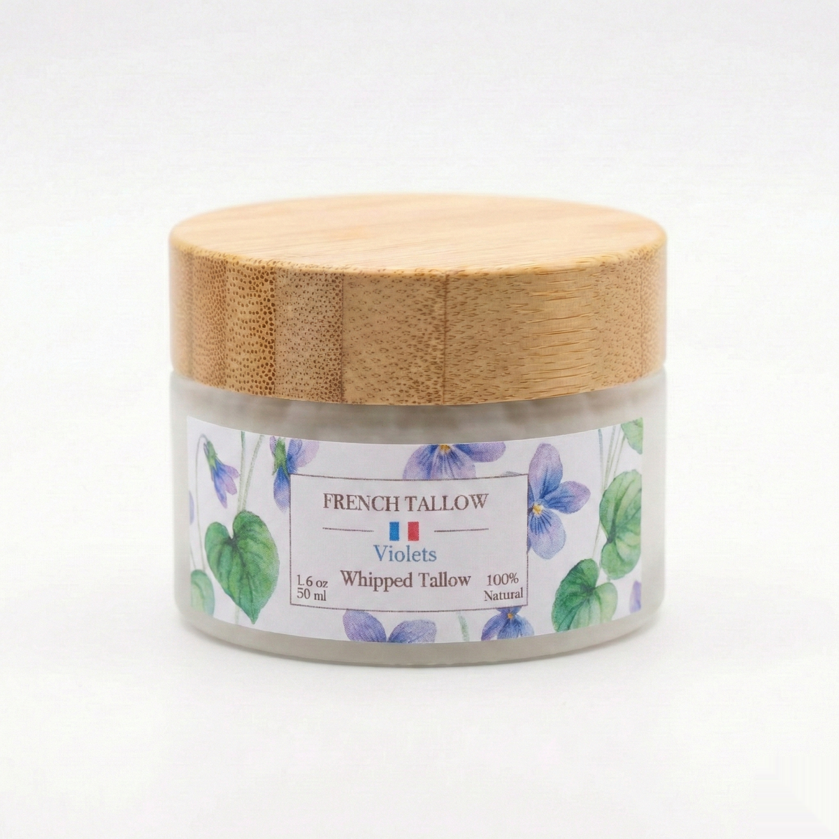 Frosted Glass Jar - Pots Verre Dépoli Bambou 50g