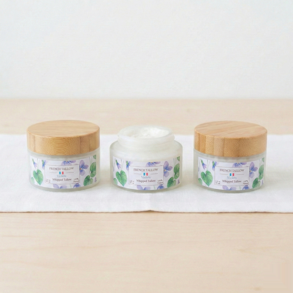Tallow Balm Violet - Bamboo Jar