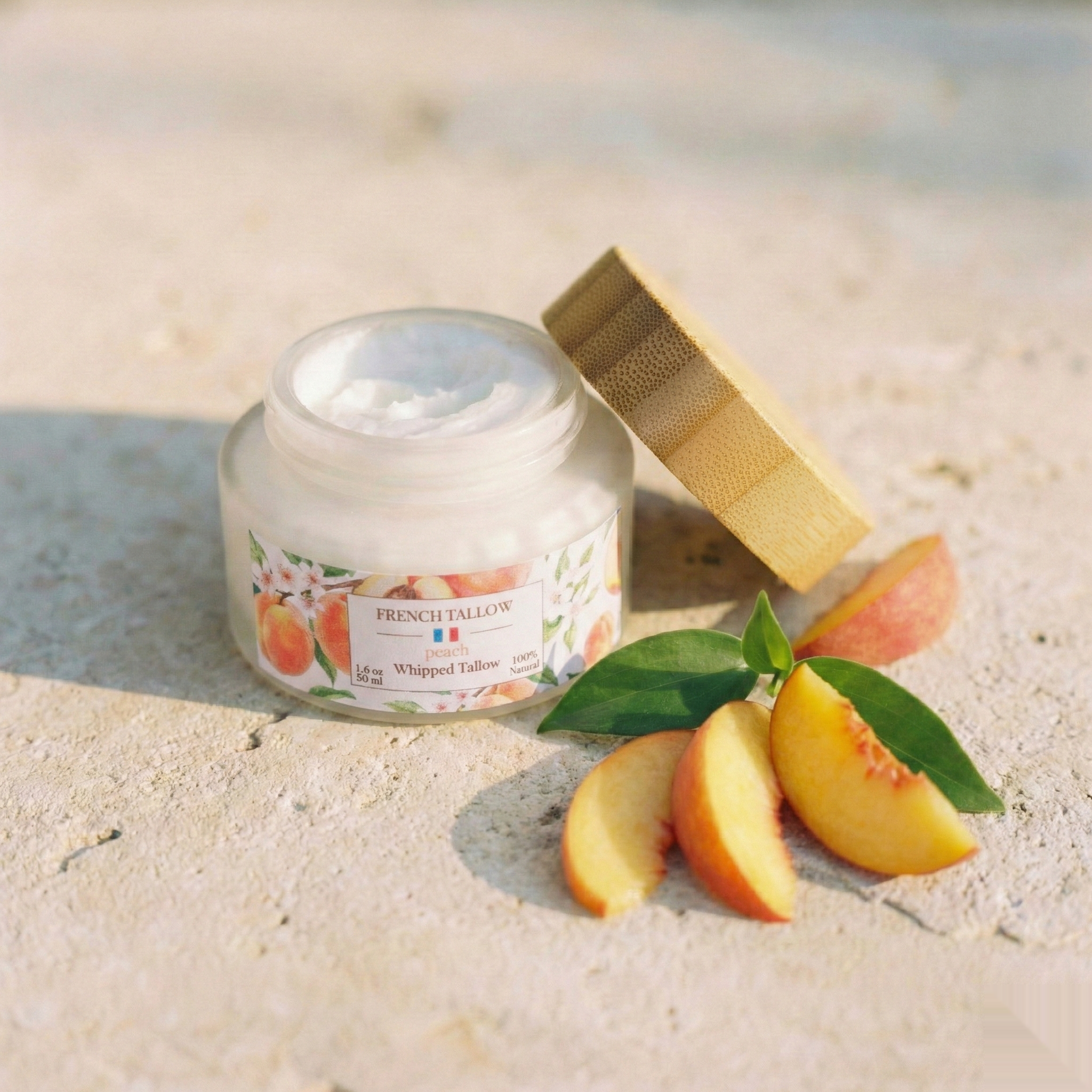 Baume Suif Pêche - Pot Bambou
