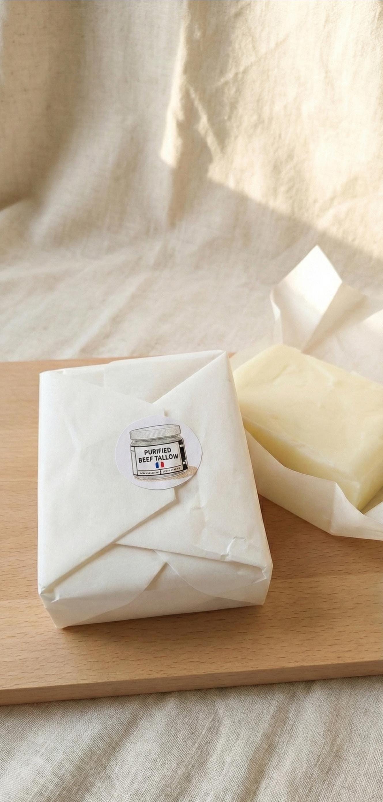 Suif de bœuf brut nourri à l'herbe, blocs de 250 g — FrenchTallow